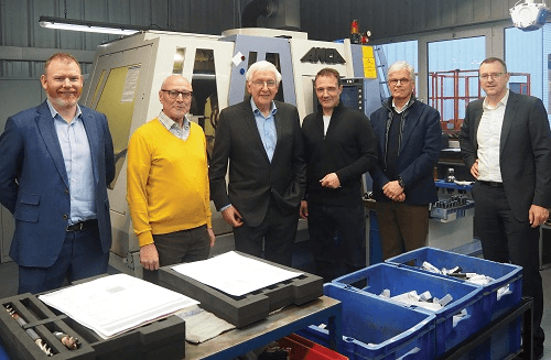 Edmund Boland, Managing Director al ANCA Europe GmbH, Rolf Schnebelt, Pat Boland, Pascal Schnebelt Managing Director, Jan Langfelder și Martin Winterstein Manager de vânzări ANCA Europe.