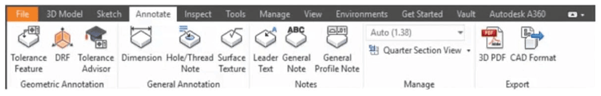 Adnotarea 3D în Autodesk Inventor 2018 (MBD)