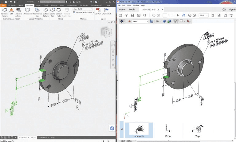Adnotarea 3D în Autodesk Inventor 2018 (MBD)