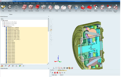 CAD model imported to SimLab