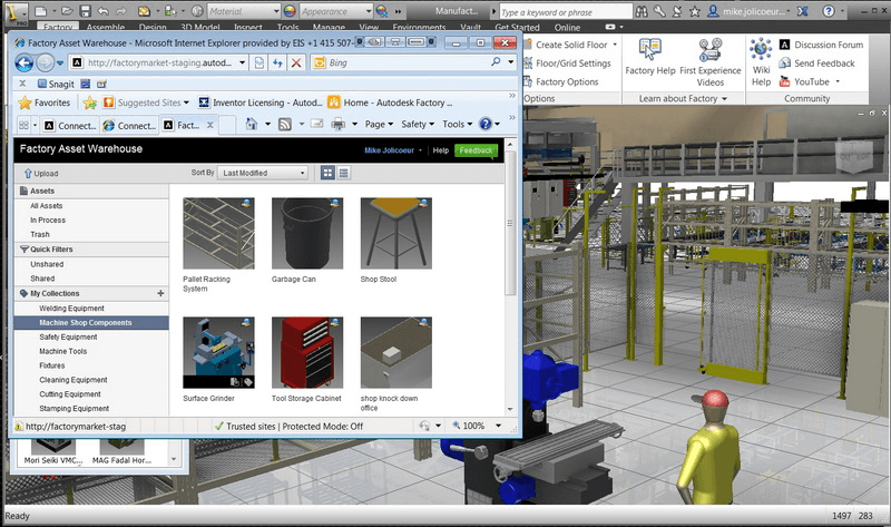 Proiectarea secţiilor Autodesk Factory Design