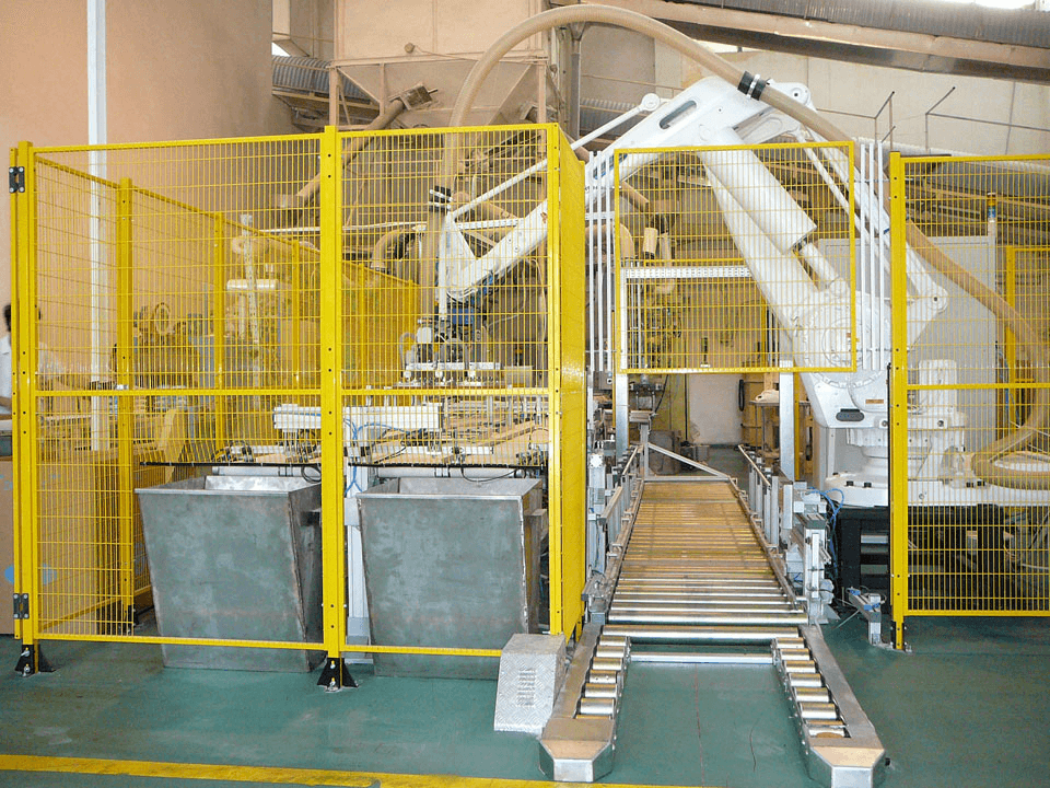 Robot paletizare cu gripper electro-pneumatic specializat